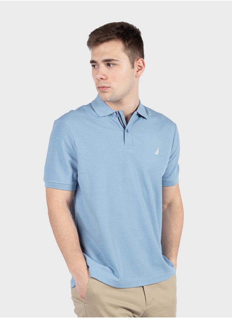 Classic Men's Cotton Anchor Blue Polo Shirt – Stylish, and Comfortable for Everyday Wear!