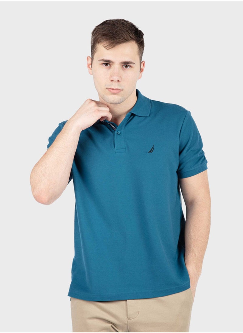 Classic Men's Cotton Teal Blue Polo Shirt – Stylish, and Comfortable for Everyday Wear!