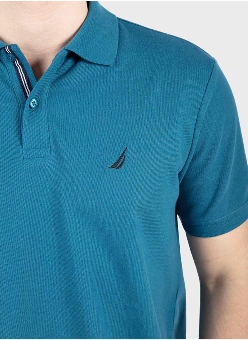 Classic Men's Cotton Teal Blue Polo Shirt – Stylish, and Comfortable for Everyday Wear!