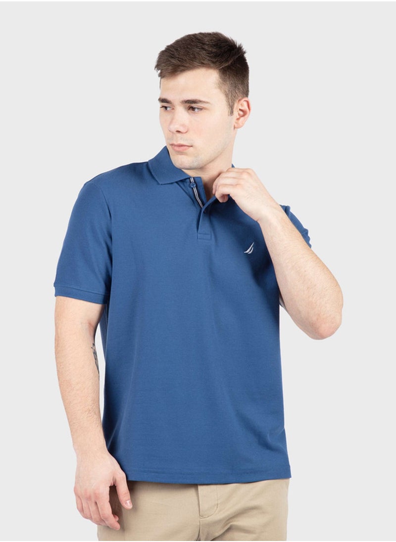 Classic Men's  Cotton Union Blue Polo Shirt – Stylish, and Comfortable for Everyday Wear!