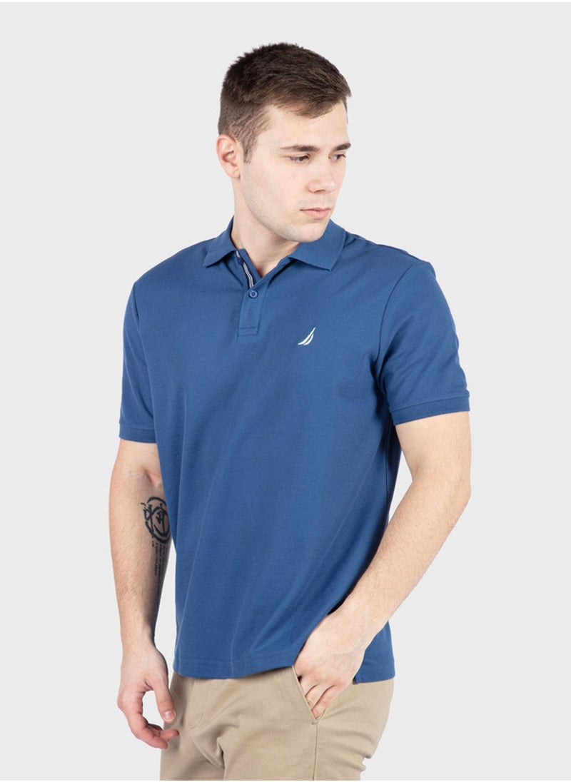 Classic Men's  Cotton Union Blue Polo Shirt – Stylish, and Comfortable for Everyday Wear!