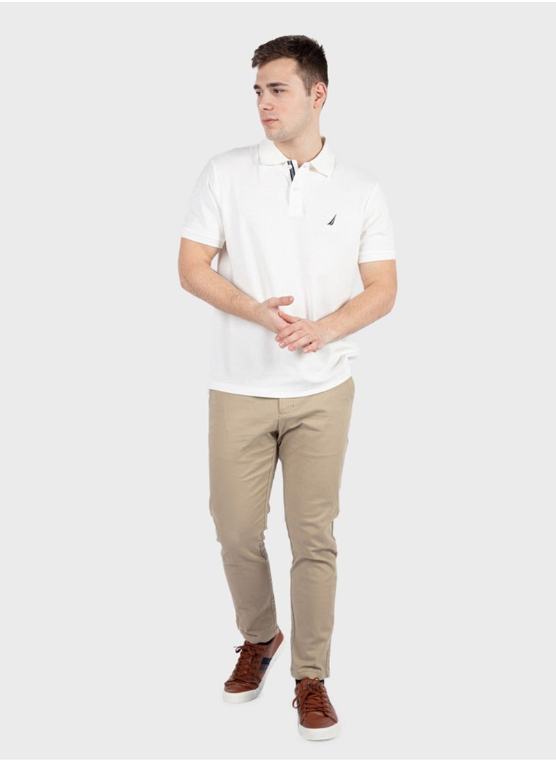 Classic Men's Cotton White Polo Shirt – Breathable, Stylish, and Comfortable for Everyday Wear!