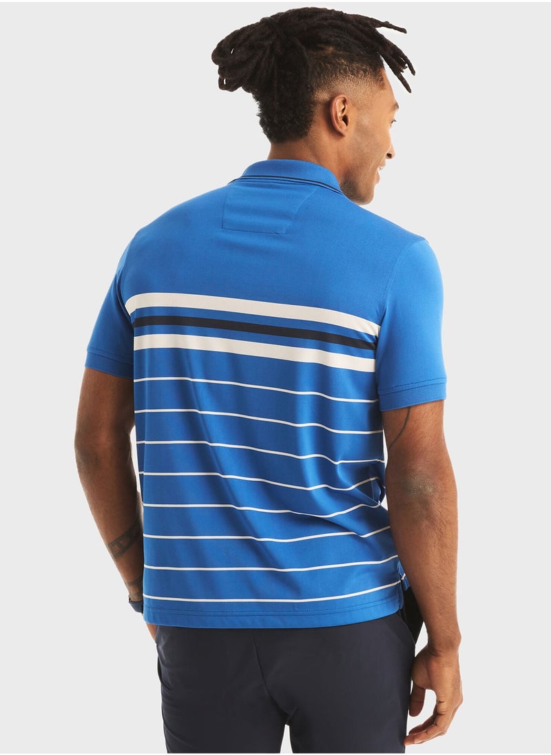 Men's Blue Striped Polo Shirt – Comfortable Cotton for a Truly Refreshing Perfect Summer Look!