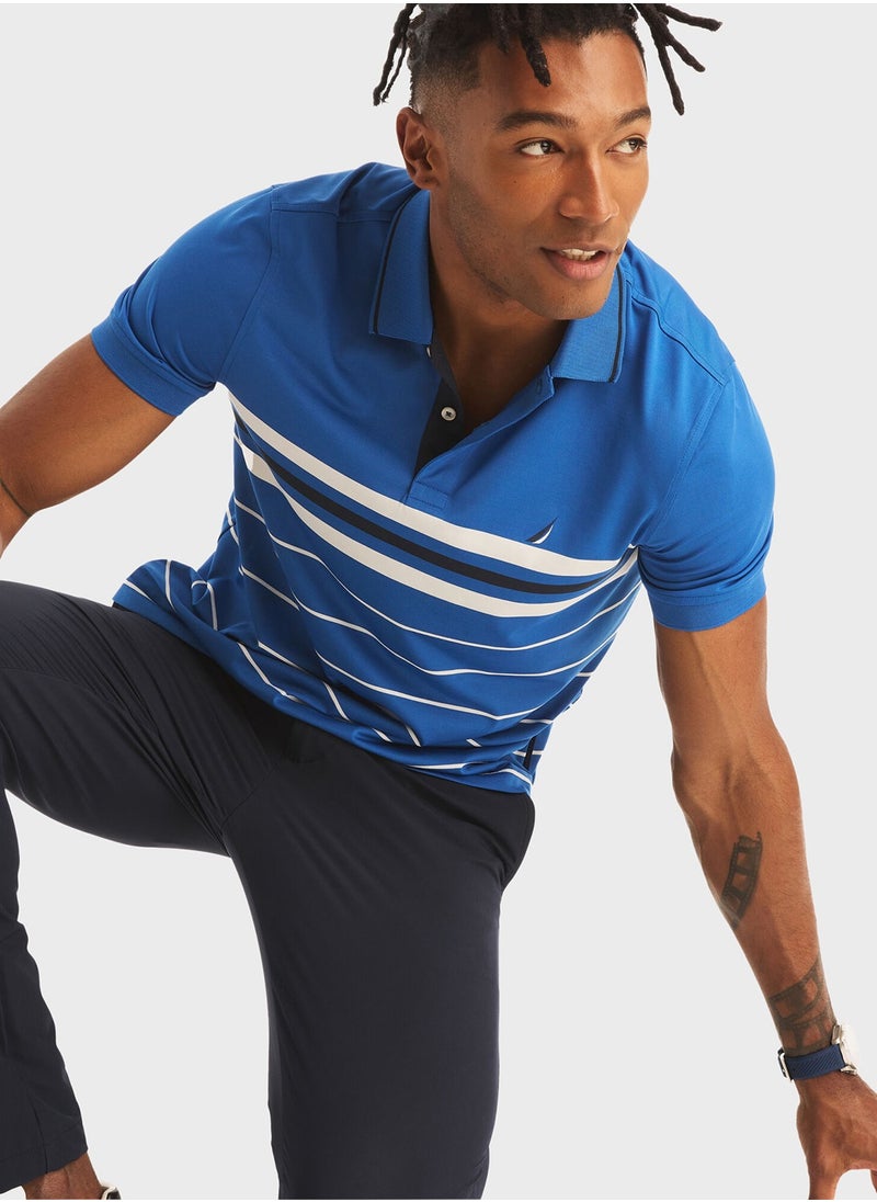 Men's Blue Striped Polo Shirt – Comfortable Cotton for a Truly Refreshing Perfect Summer Look!