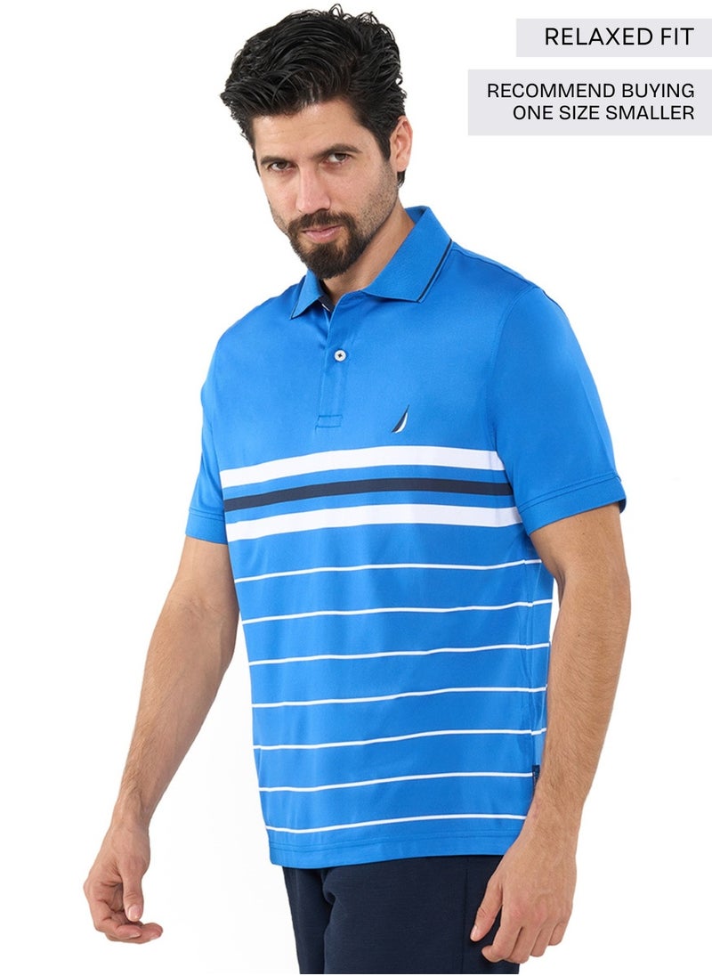 Striped Relaxed Dry-fit Polo Shirt