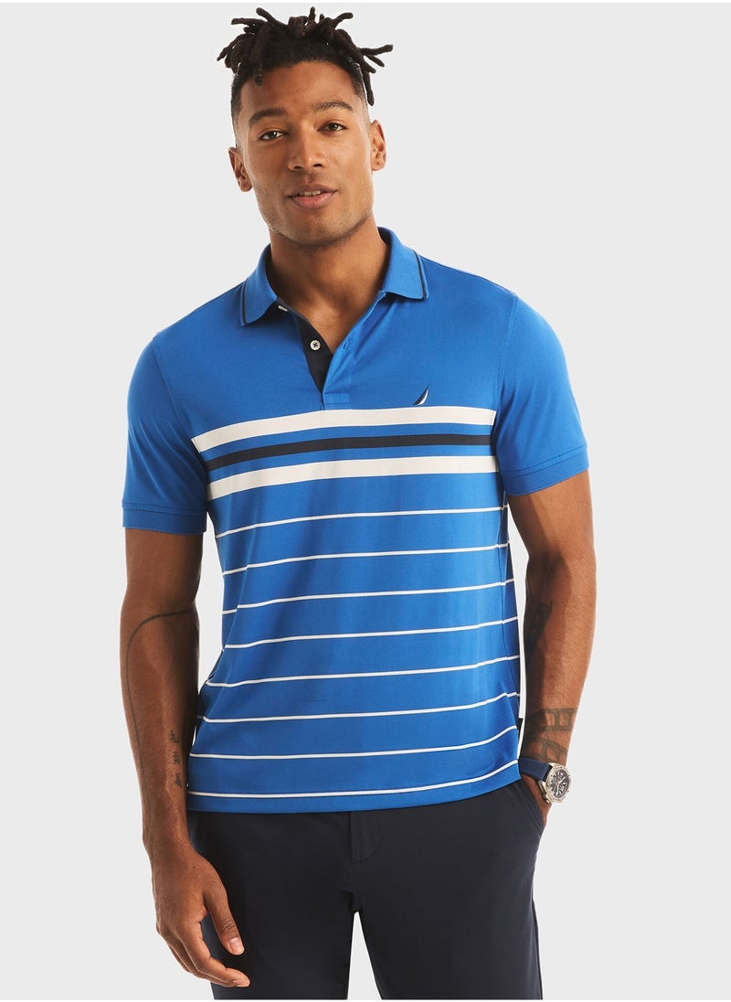 Men's Blue Striped Polo Shirt – Comfortable Cotton for a Truly Refreshing Perfect Summer Look!