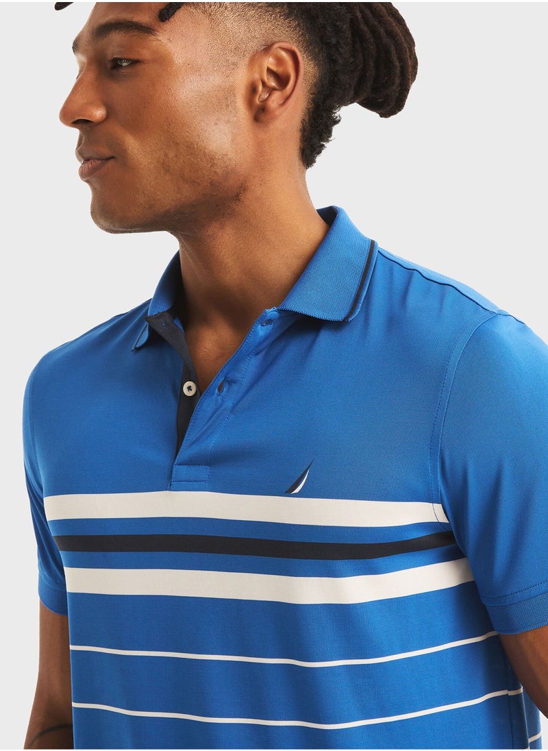 Men's Blue Striped Polo Shirt – Comfortable Cotton for a Truly Refreshing Perfect Summer Look!