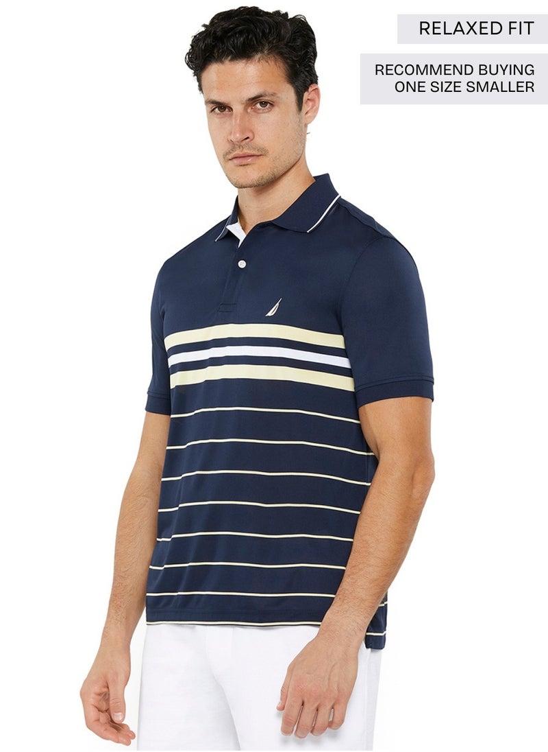 Striped Relaxed Dry-fit Polo Shirt