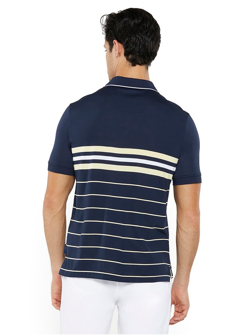 Striped Relaxed Dry-fit Polo Shirt