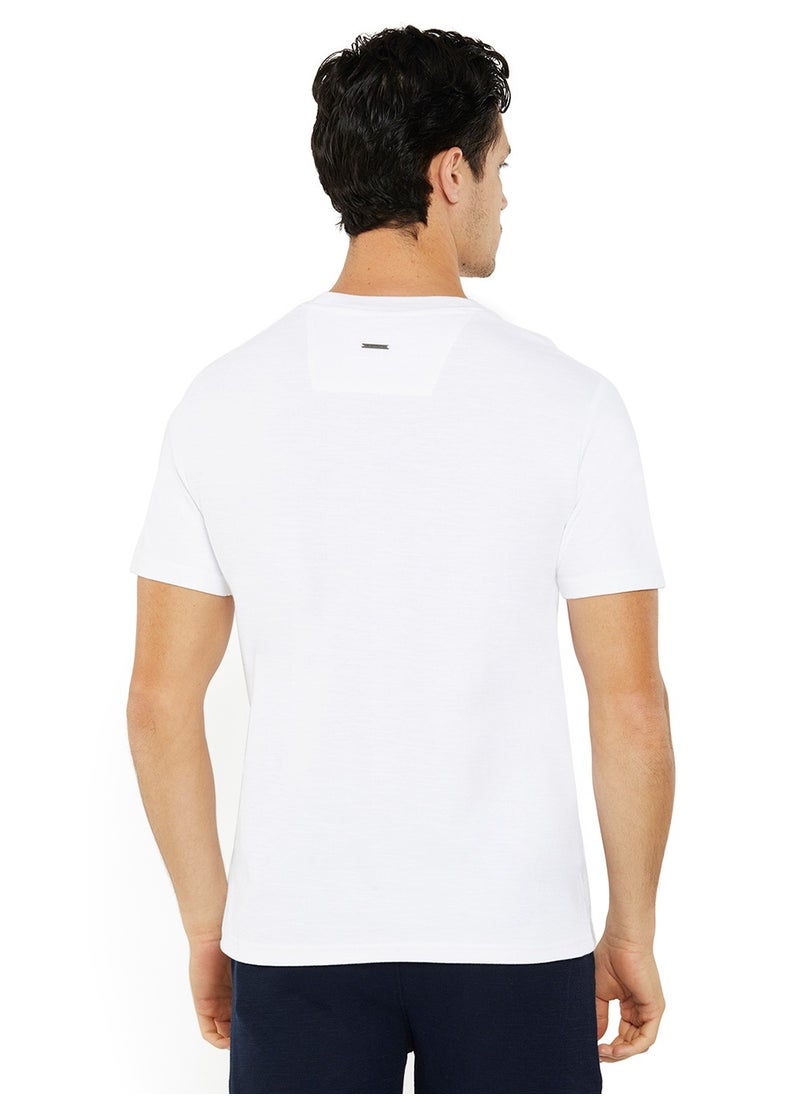 Essential Regular Fit Premium Cotton Logo Crew Neck T-shirt