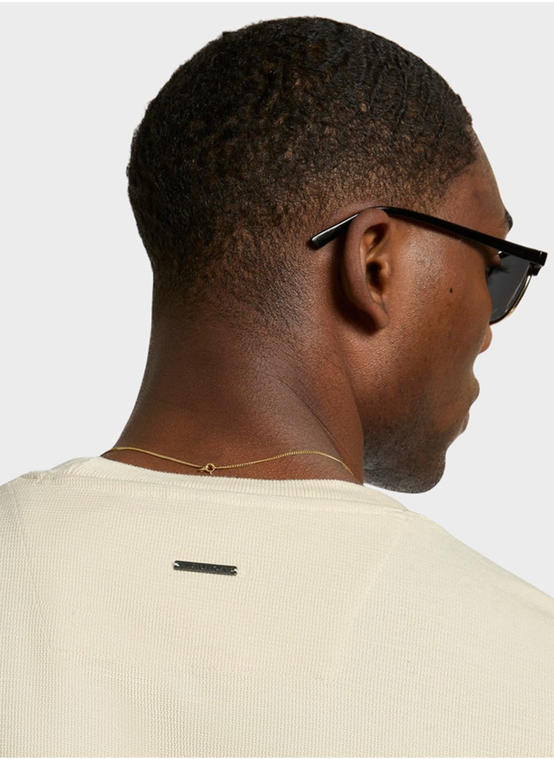 Essential Regular Fit Premium Cotton Logo Crew Neck T-shirt