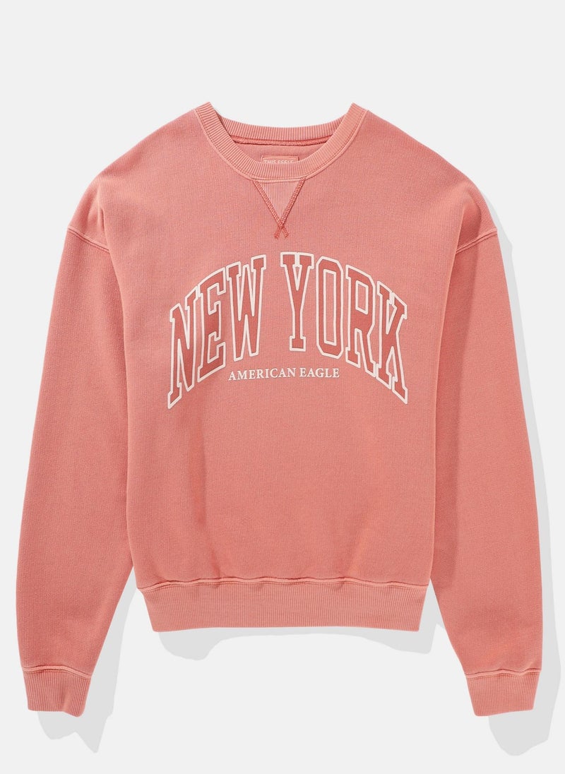 Casual Crew Neck Sweatshirt
