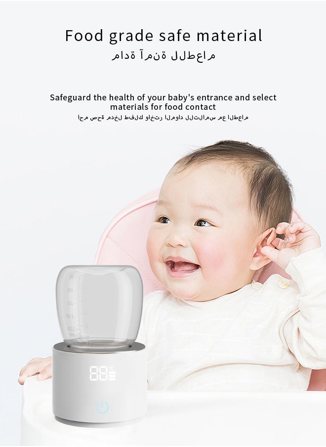 Portable Smart Baby Bottle Warmer Dual Function for Milk Heating and Thawing with Smart Temperature Control BPA Free