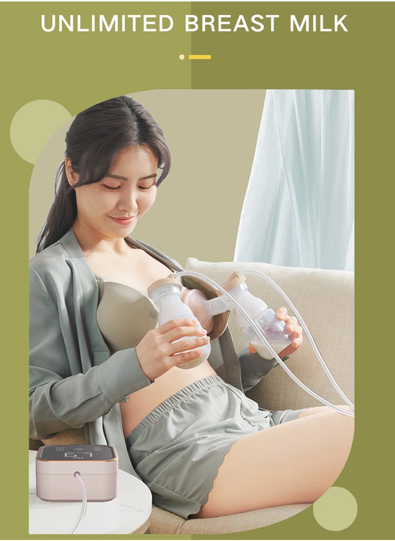 Electric Double Breast Pump BPA Free Rechargeable  with 3 Modes and 9 Levels