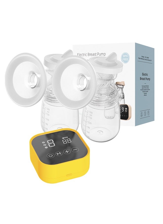 Electric Double Breast Pump BPA Free Rechargeable  with 3 Modes and 9 Levels