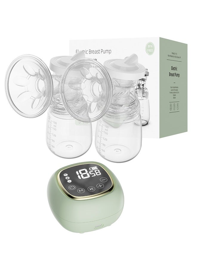 Electric Double Breast Pump with Lactation Function 3 Modes 9 Levels Massage LED Display BPA Free