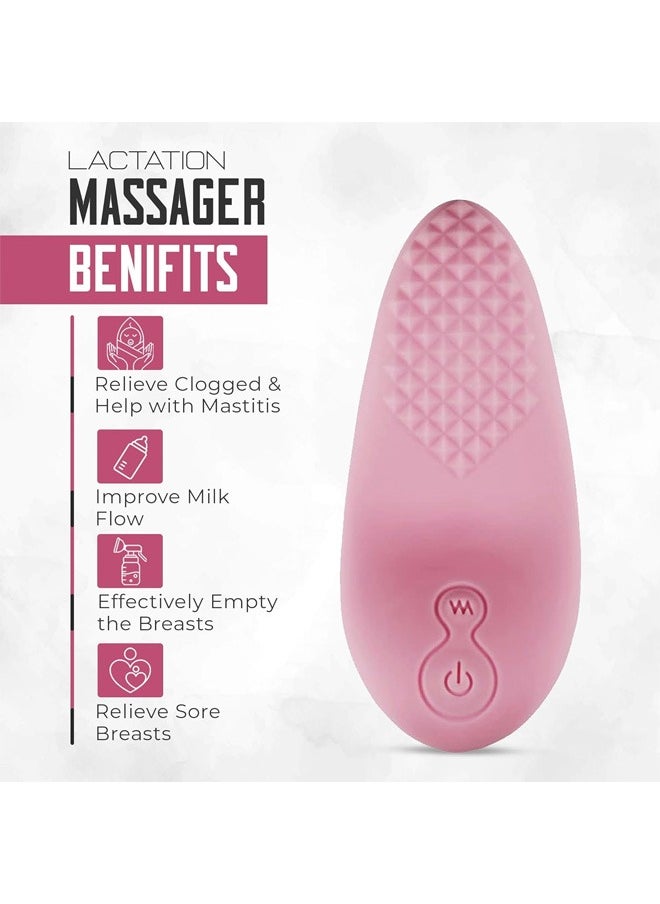 Lactation Massager Ultimate Comfort with Soft Silicone Lactation Breast Massager, Massage Machine, Breast Massager for Woman with 9 Vibrations, 3 Strengths - Ideal for Women's Wellness