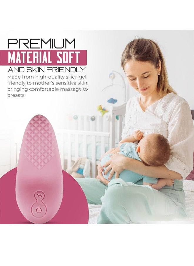 Lactation Massager Ultimate Comfort with Soft Silicone Lactation Breast Massager, Massage Machine, Breast Massager for Woman with 9 Vibrations, 3 Strengths - Ideal for Women's Wellness