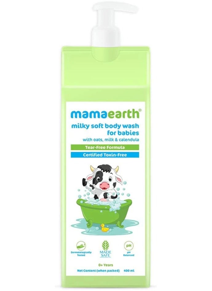 Milky Soft Body Wash for Babies with Oats, Milk and Calendula (400 ml)