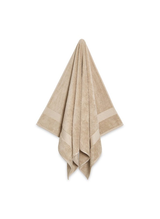 Resort Turkish Cotton Bath Towel, Cappuccino - 650 Gsm, 147X76 Cm