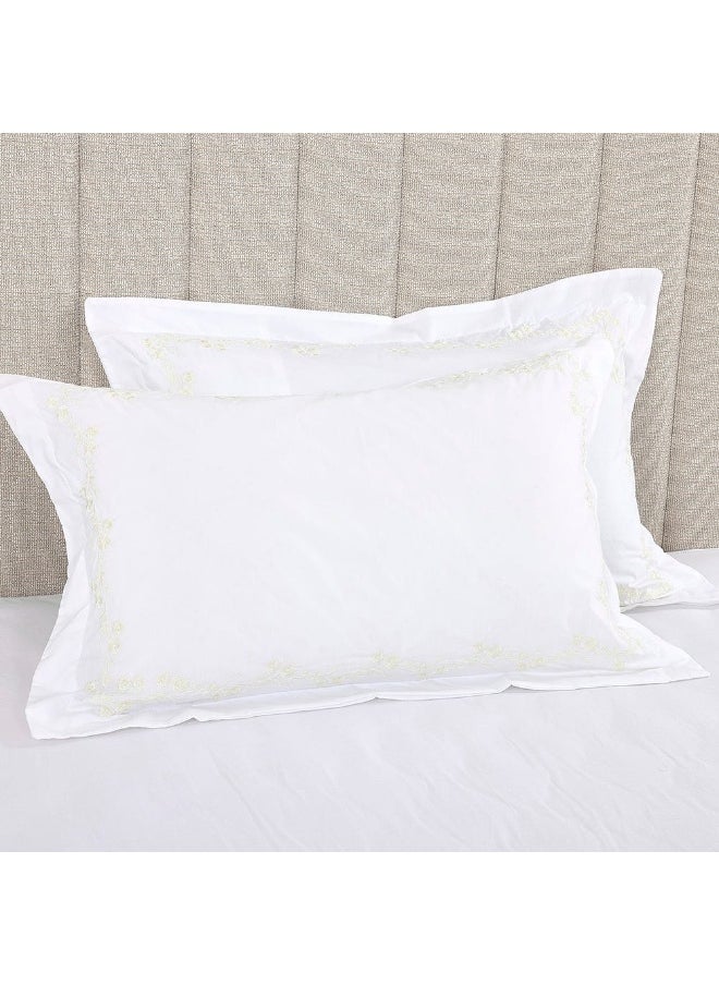 Alvi Super King-Sized Duvet Cover Set, White - 200 Tc, 240X260 Cm