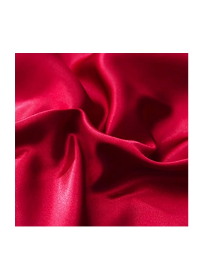 Generic Silk Flat King Bedsheet Quilt Cover Set, Red, 230 x 250 cm, VG-4BS-SILK-R