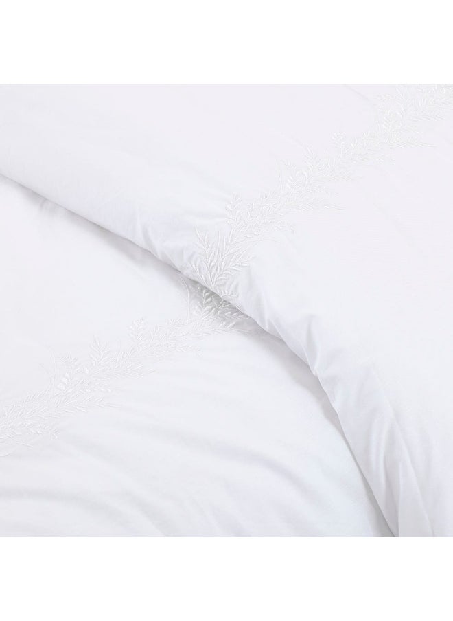 Ella Super King-Sized Duvet Cover Set, White - 200 Tc, 240X260 Cm