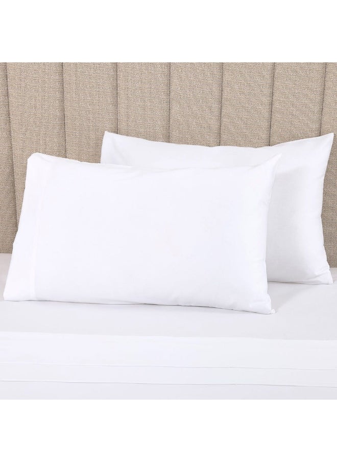 Ashley Super King-Sized Flat Sheet Set, White - 300 Tc, 274X274 Cm