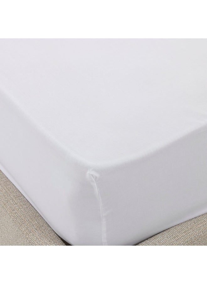 Serene Kids 2- Pieces Single-Sized Fitted Sheet Set, White - 90X200Cm