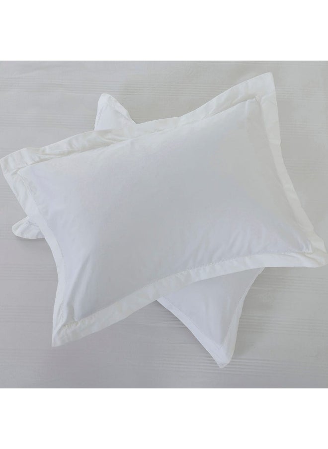 Luxury Egyptian Cotton 2- Pieces Pillowcase Set, White - 50X75Cm