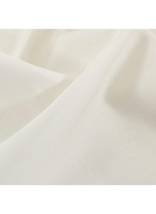 Ashley Super King-Sized Flat Sheet Set, Ivory - 300 Tc, 274X274 Cm