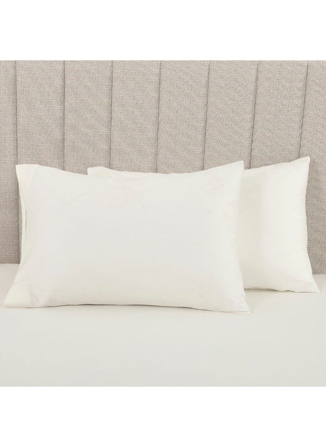 Ashley Super King-Sized Flat Sheet Set, Ivory - 300 Tc, 274X274 Cm