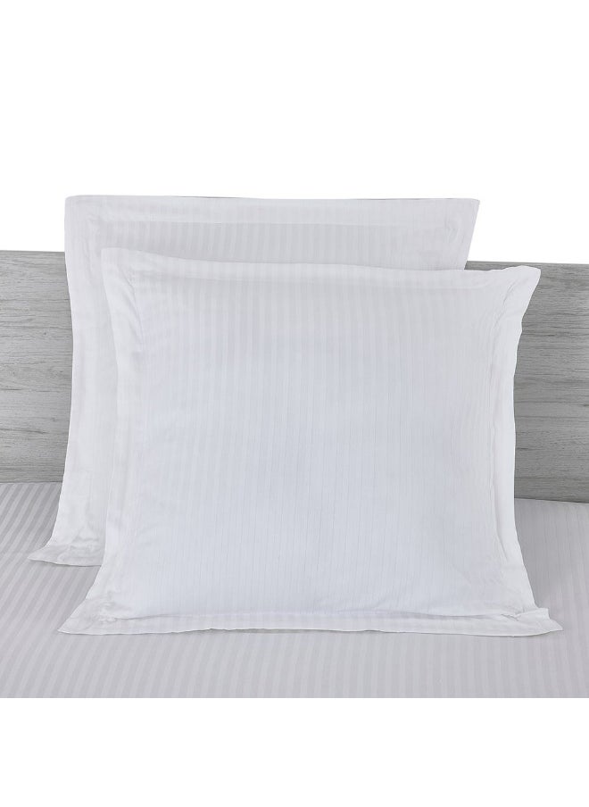 Malibu 2- Pieces Eurosham Set, White - 65X65Cm