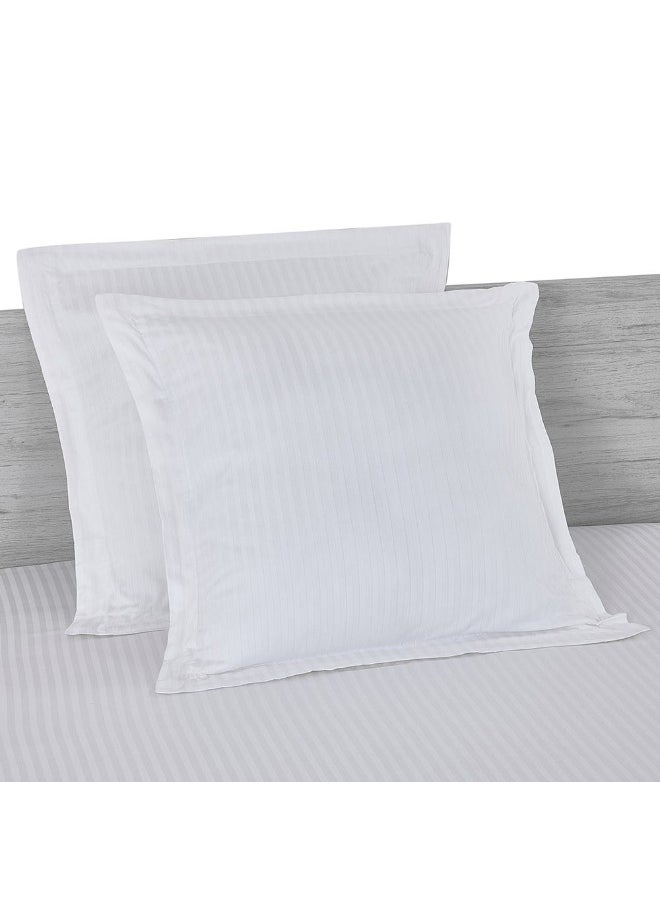 Malibu 2- Pieces Eurosham Set, White - 65X65Cm