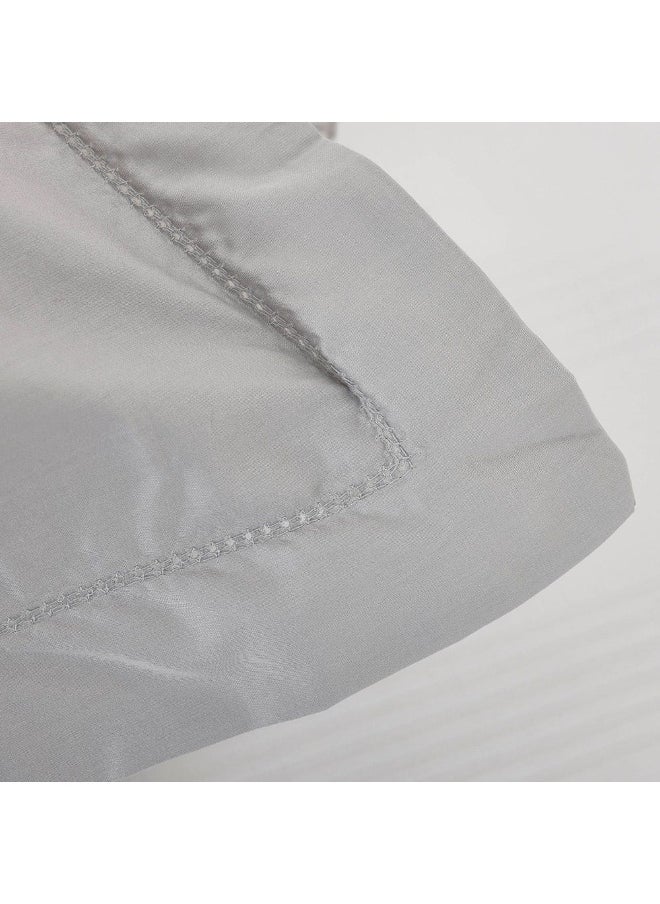 Luxury Egyptian Cotton 2- Pieces Pillowcase Set, Silver - 50X75Cm