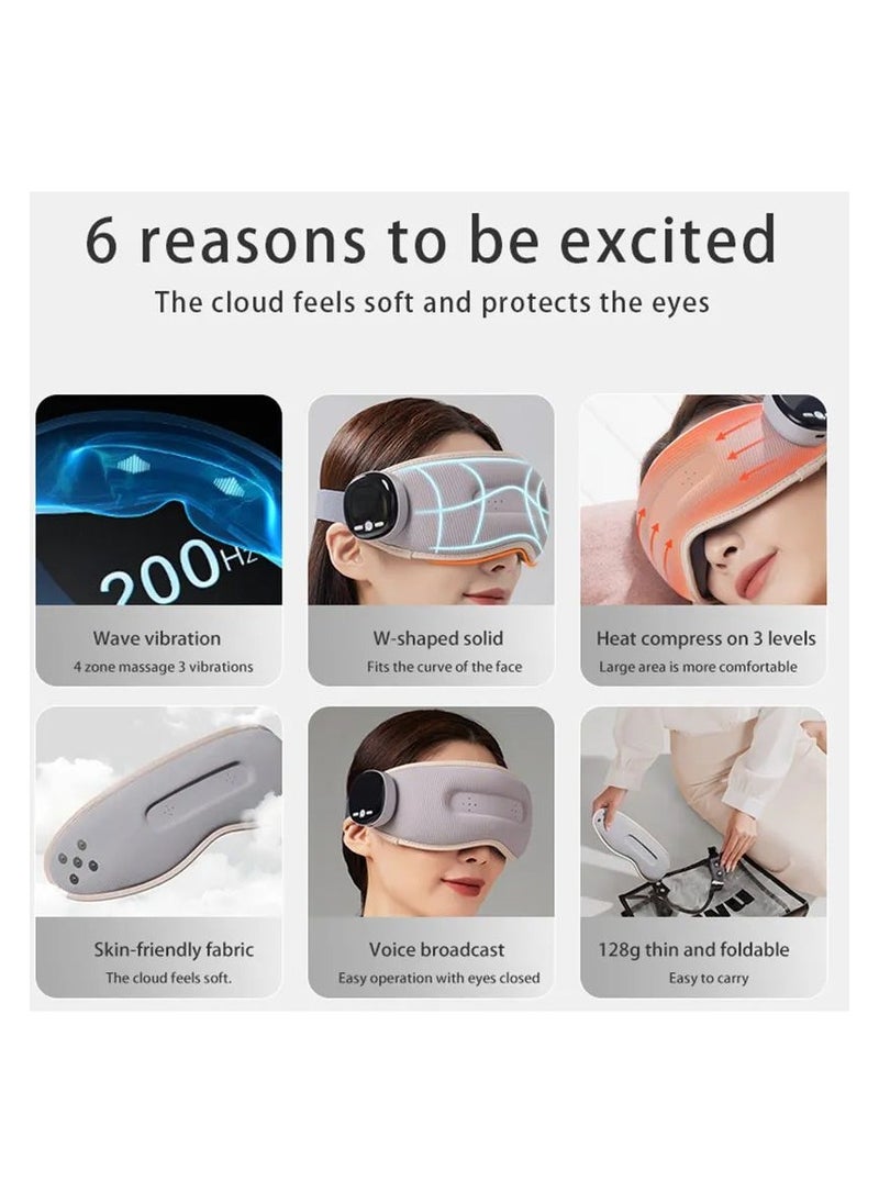 Electric Eye Massager, Hot Compress Charging Eye Mask for Fatigue Relief