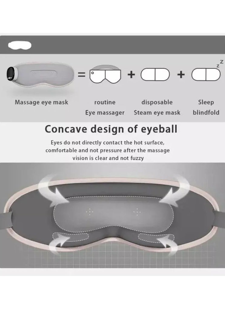 Electric Eye Massager, Hot Compress Charging Eye Mask for Fatigue Relief