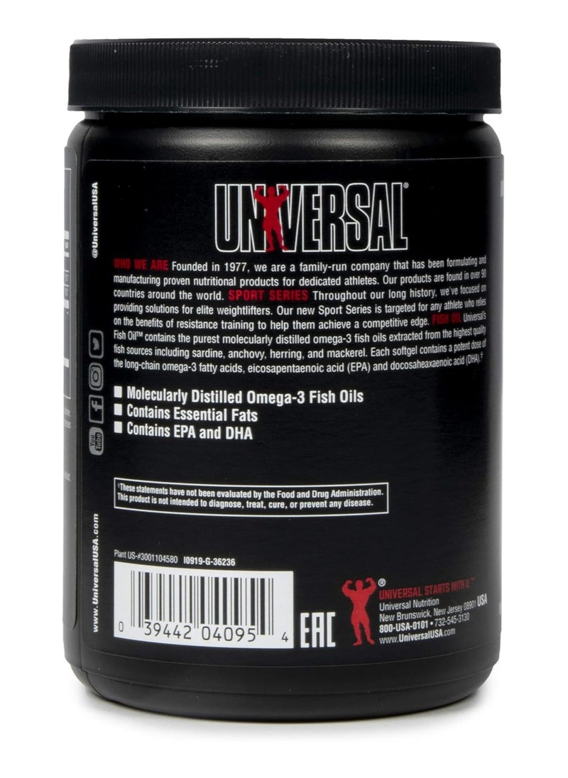 Universal, Fish Oil, Omega 3, 100 Softgels, 100 Servings