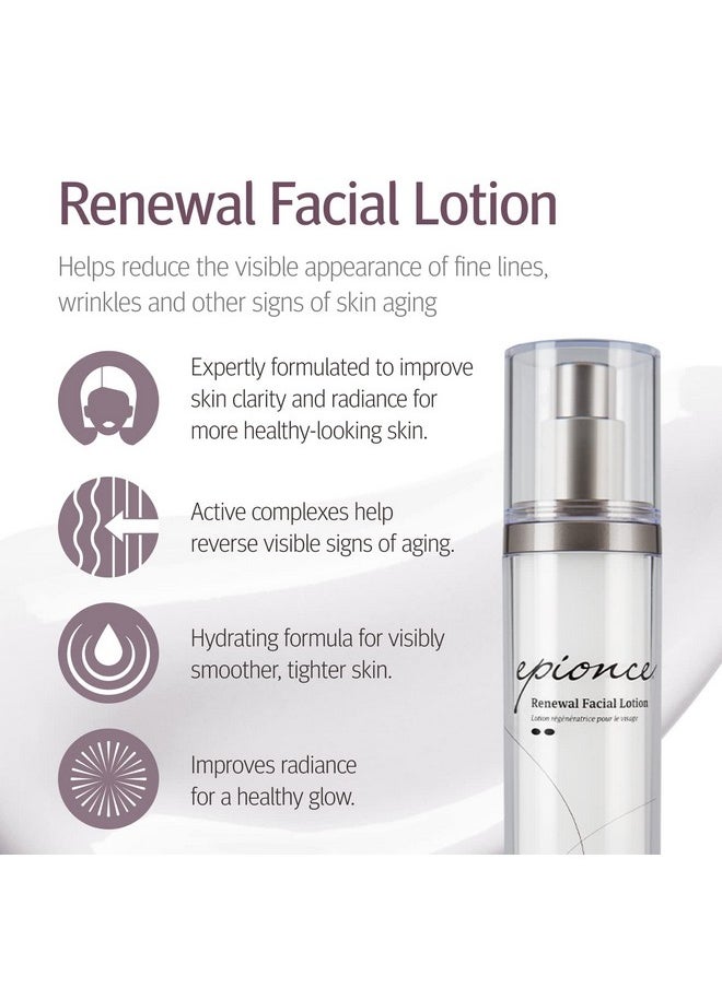 Renewal Facial Lotion - Hydrating Face Moisturizer, Anti Aging & Dry Skin Barrier Repair Face Lotion, Glycerin Facial Moisturizer Skin Care