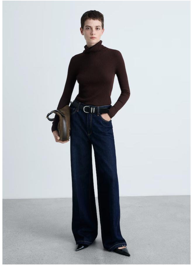 Wool Blend Turtleneck Sweater