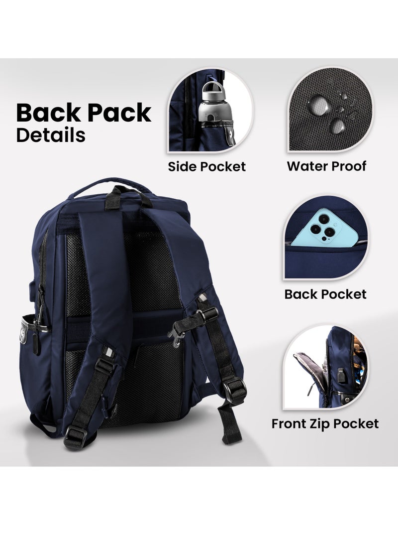 Stylish Laptop Backpack for Men & Women, Business Laptop Bag with Multiple Compartments, Water-Resistant Travel Backpack for 15.6 Inch Laptops, Work, Office, School & Daily Use