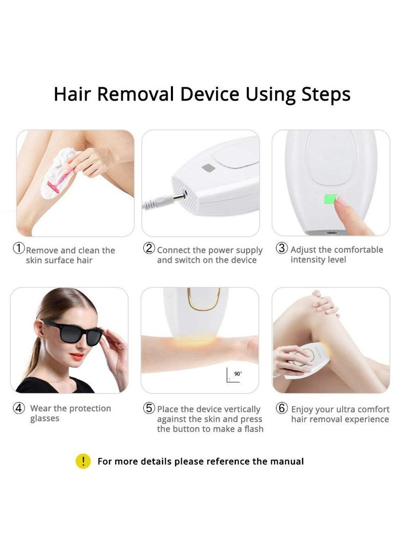 Home Use IPL Device Permanent Hair Removal for Whole Body Laser Hair Removal Device Permanent Painless Remover Reduction in Hair Regrowth for Women and Man Body