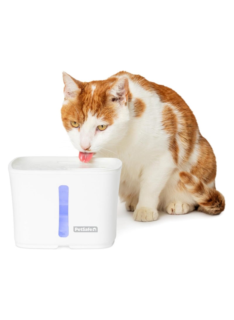 PetSafe Viva Pet Fountain for Cats and Small Dogs – 1.8L/64 oz, Indoor Cat Water Fountain with Whisper Quiet Pump, Dishwasher Safe, Easy to Clean, Water Filters Included