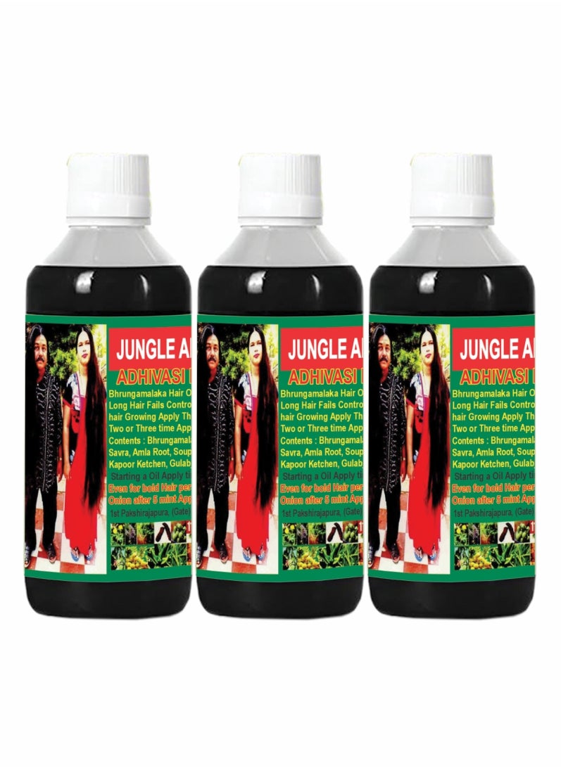 Ayurvedic Herbal Adivasi Hair Oil – Natural Remedy for Hair Care (500ml) Pack Of 3