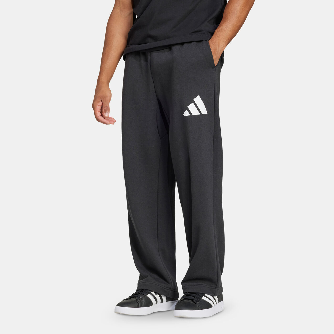 Men's Essentials Logo Wide-Leg Joggers