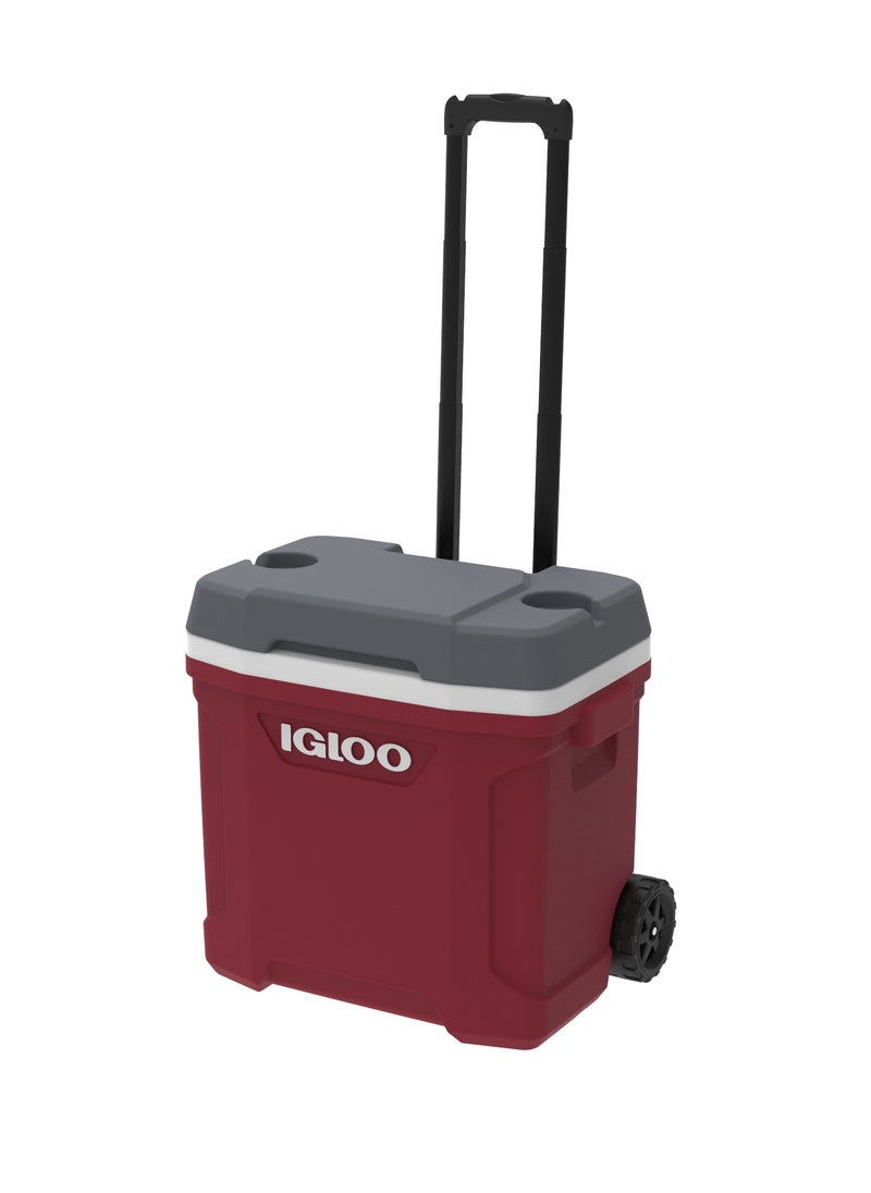 00034660-Igloo-Latitude 30 Roller Cooler - Industrial Red /Meteorite