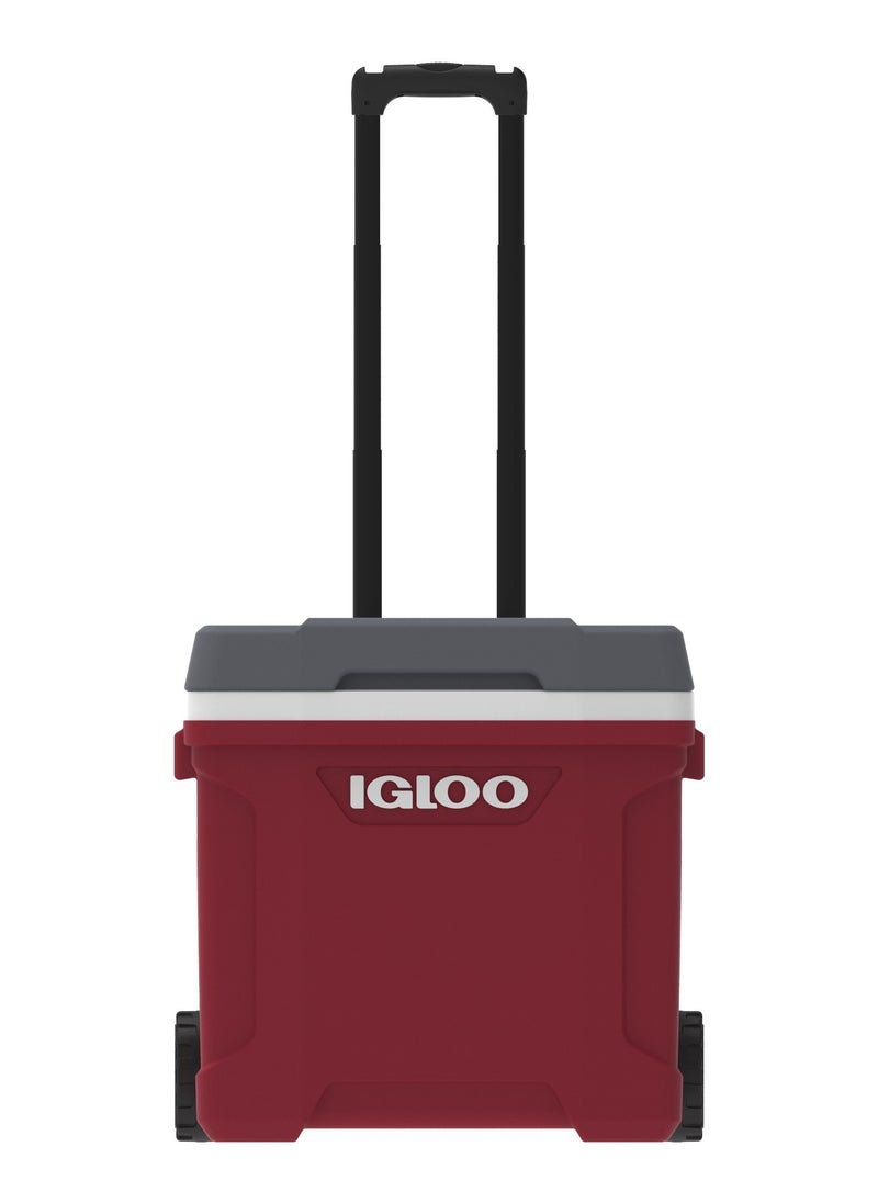 00034660-Igloo-Latitude 30 Roller Cooler - Industrial Red /Meteorite