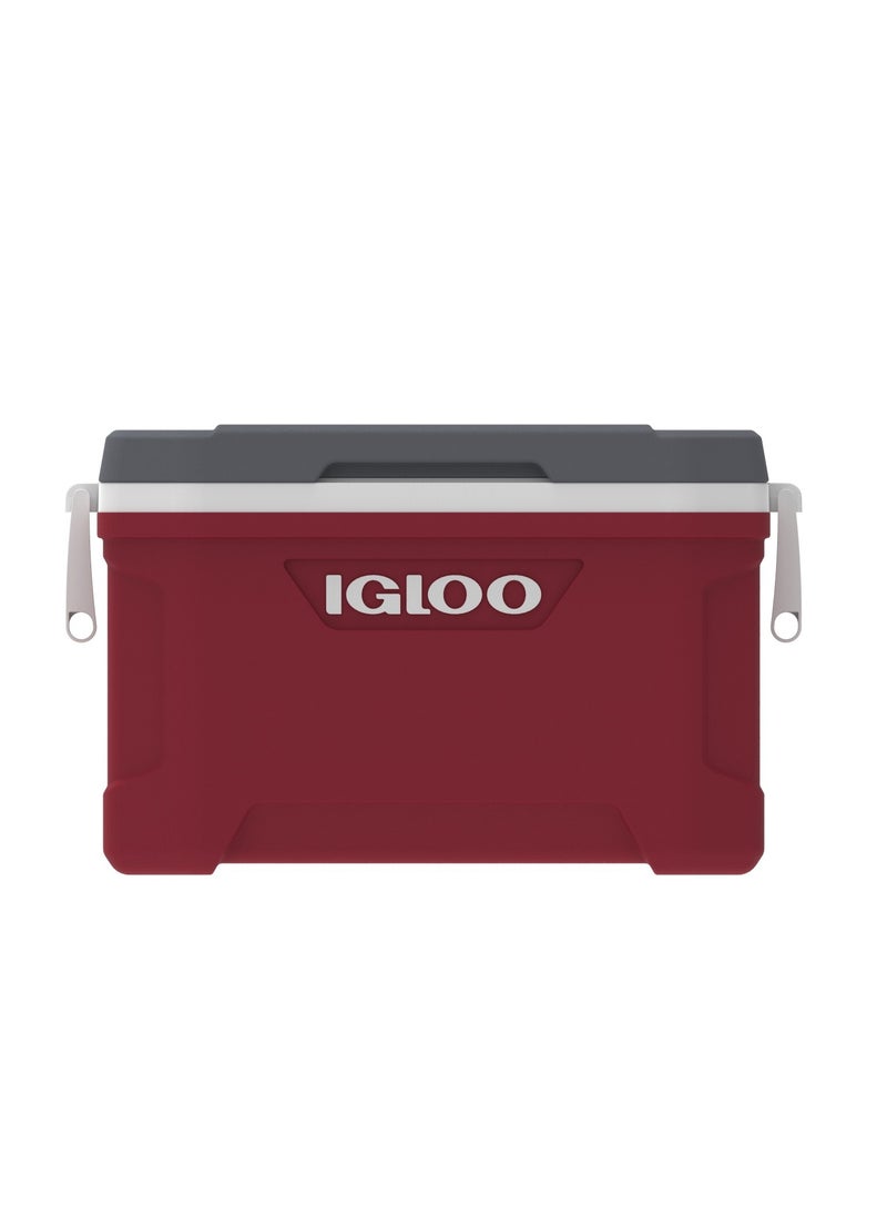 00050340-Igloo-Latitude 52 Cooler Box - Industrial Red /Meteorite