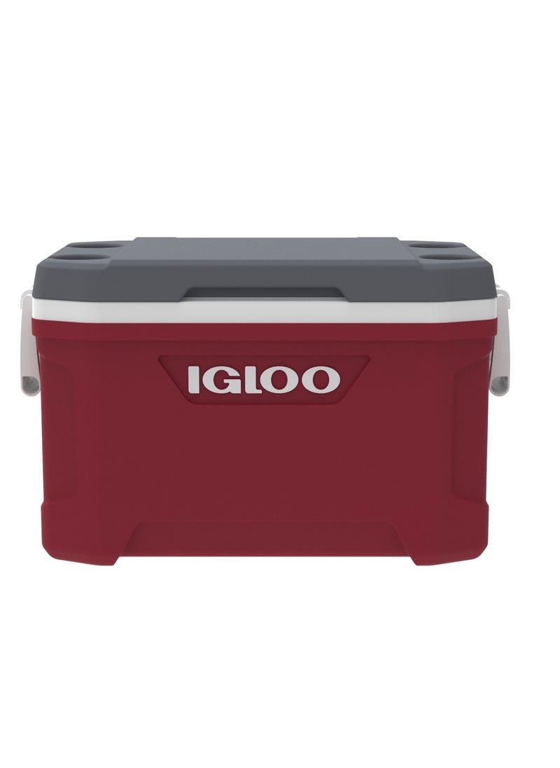 00050340-Igloo-Latitude 52 Cooler Box - Industrial Red /Meteorite