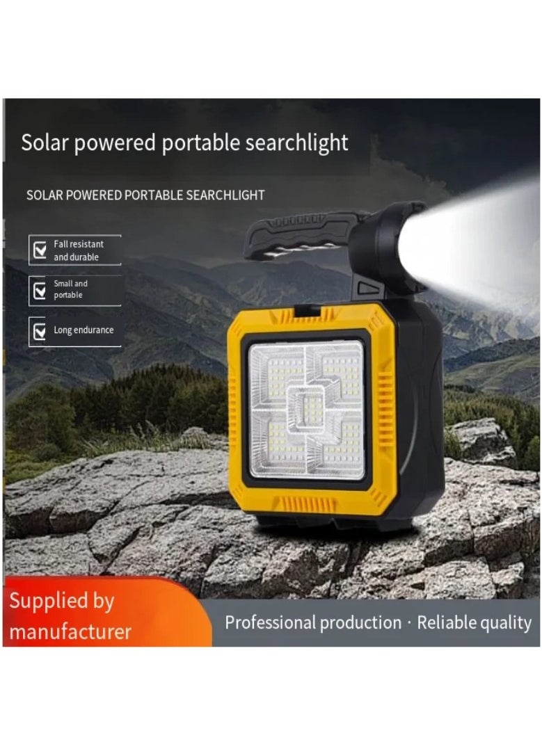 Multifunctional Solar Portable Lamp with Toolkit Dual Light Source Solar Charging Built-in Tool Set for Camping Emergency and Repairs